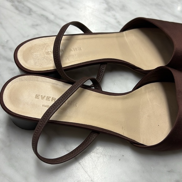 Everlane The Tapered Square Toe Slingback Size 11 in Brown - Picture 2 of 10